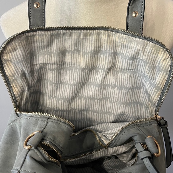 Women’s gray braided shoulder bag - Picture 5 of 15